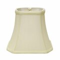 Homeroots 12 in. Slanted Rectangle Bell Monay Shantung Lampshade, Ivory 469694